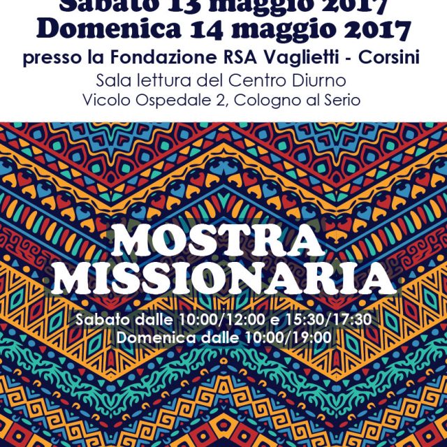 Sabato 13 e domenica 14: Mostra missionaria